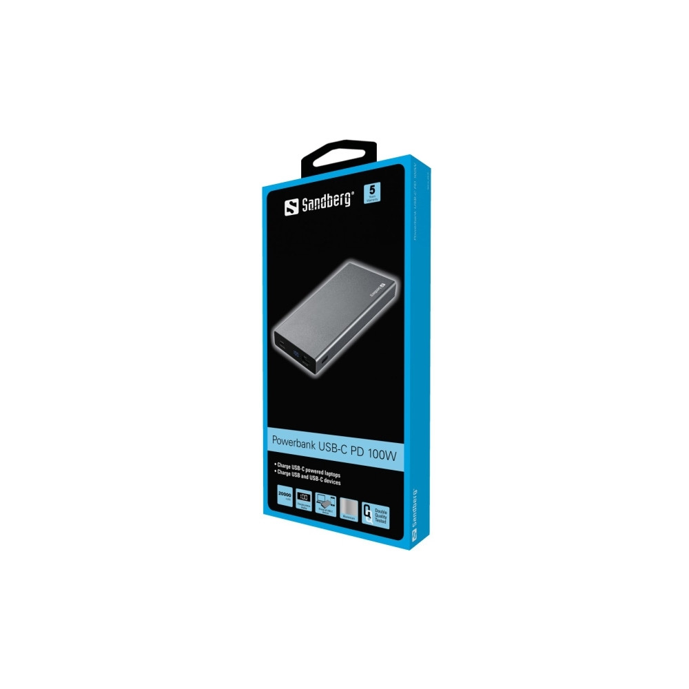 Produktbild för Sandberg Powerbank - power bank - Li-Ion - 20000 mAh - 74 Wh