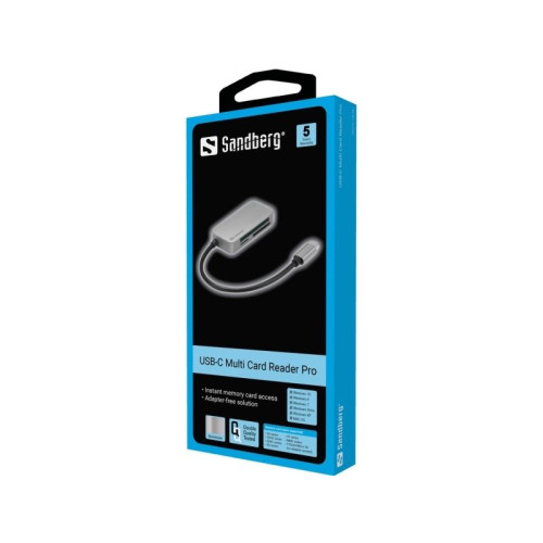 Sandberg Sandberg USB-C Multi Card Reader Pro - kortläsare - USB-C