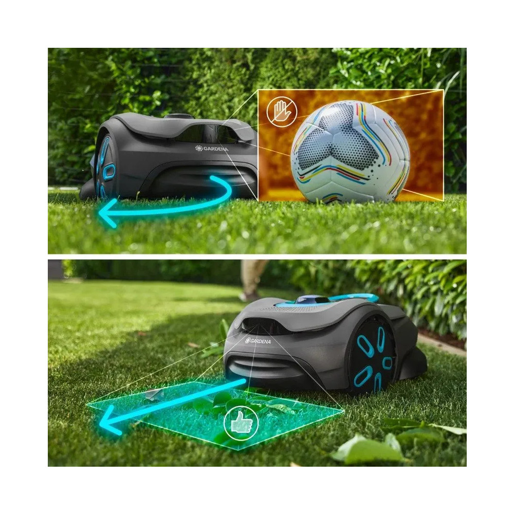 Produktbild för Gardena Sladdlös robotgräsklippare smart SILENO sense