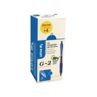 Produktbild för Gelpennor Pilot G-2 påfyllningsbara 0,7 mm medium blå – 20-p...