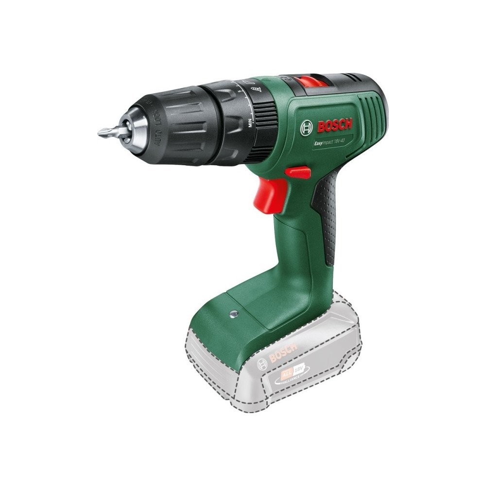 Produktbild för Bosch EasyImpact 18V-40 - slagborr/skruvdragare - sladdlös - 2 hastigheter - inget batteri