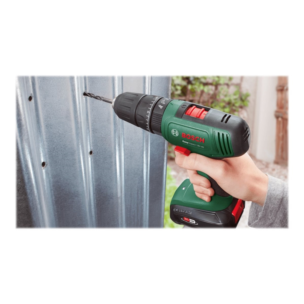 Produktbild för Bosch EasyImpact 18V-40 - slagborr/skruvdragare - sladdlös - 2 hastigheter - inget batteri