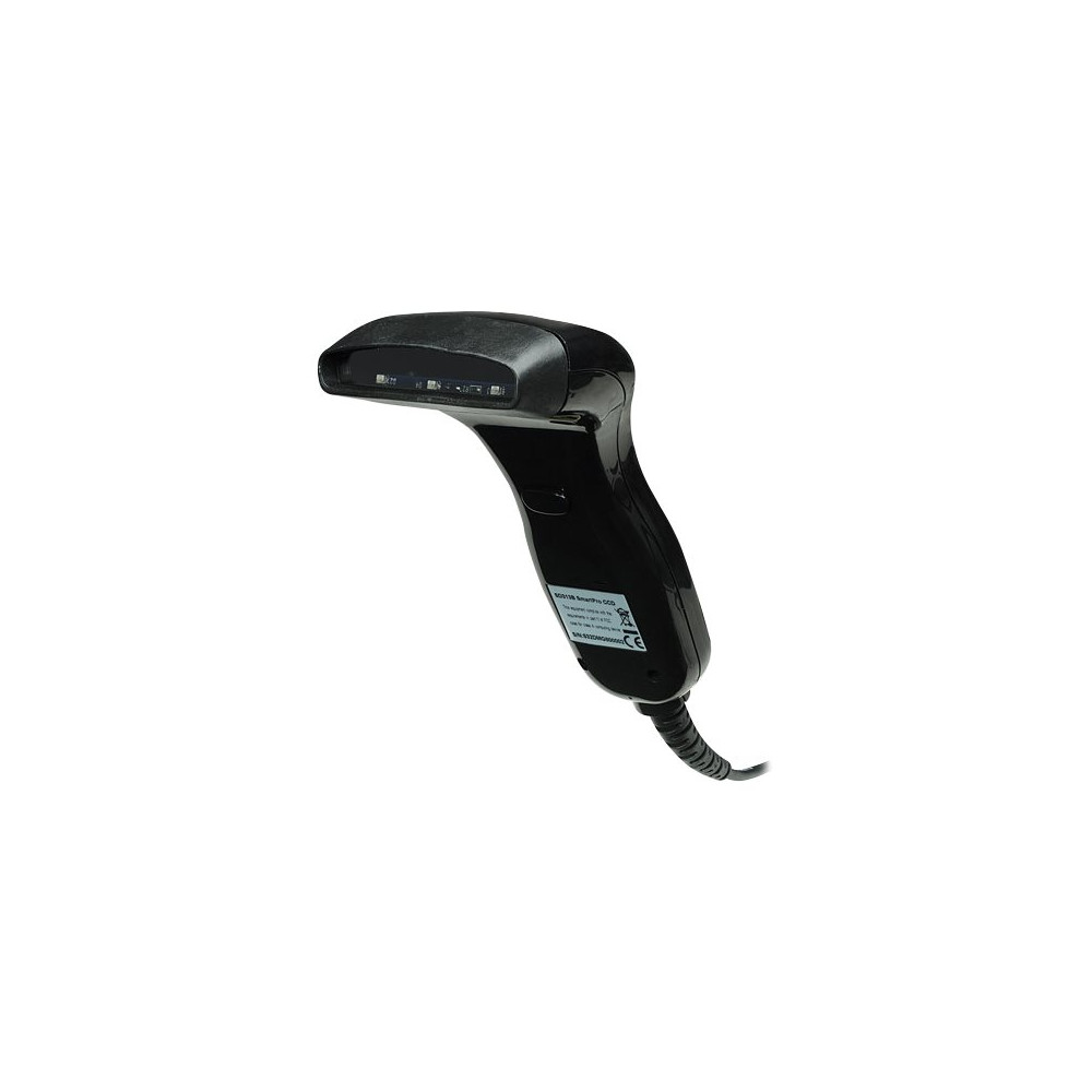 Produktbild för Manhattan Contact CCD Handheld Barcode Scanner, USB, 80mm Scan Width, Cable 152cm, Max Ambient Light: 3,000 lux (sunlight), Black, Three Year Warranty, Box - streckkodsskanner
