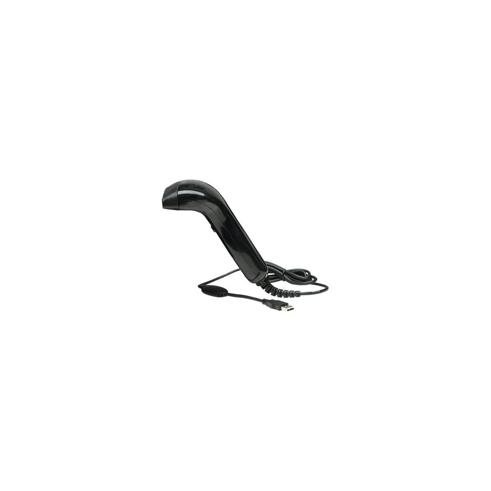 Produktbild för Manhattan Contact CCD Handheld Barcode Scanner, USB, 80mm Scan Width, Cable 152cm, Max Ambient Light: 3,000 lux (sunlight), Black, Three Year Warranty, Box - streckkodsskanner