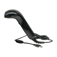 Produktbild för Manhattan Contact CCD Handheld Barcode Scanner, USB, 80mm Scan Width, Cable 152cm, Max Ambient Light: 3,000 lux (sunlight), Black, Three Year Warranty, Box - streckkodsskanner