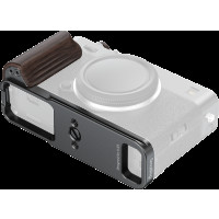 Produktbild för SmallRig 6237 L-Shaped Mount Plate with Wooden Handle for FUJIFILM X-E5 (Ebony, Black)