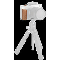 Produktbild för SmallRig 5984 L-Shaped Mount Plate with Wooden Handle for FUJIFILM X-E5 (Rosewood, Silver)