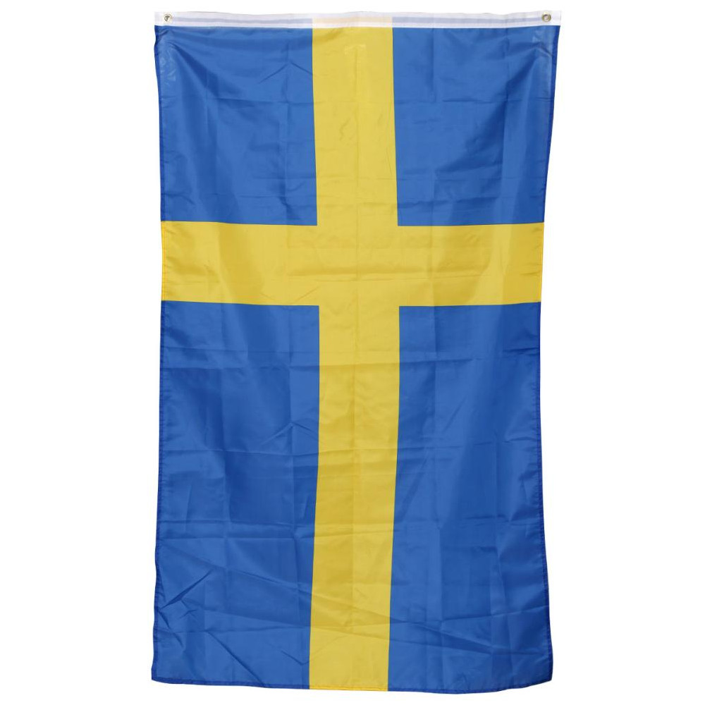 Produktbild för Flagga FESTIVE Sverige polyester150x90cm