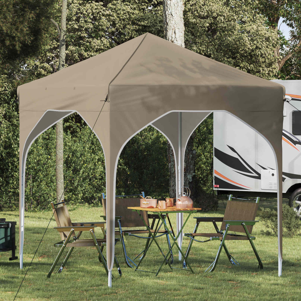 Produktbild för Pop-up Partytält 194 x 194 x 245 cm Gräddvit