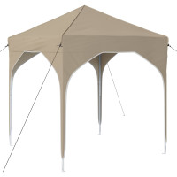 Produktbild för Pop-up Partytält 194 x 194 x 245 cm Gräddvit