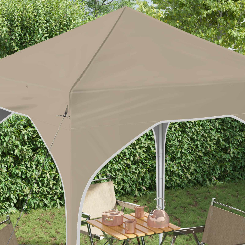 Produktbild för Pop-up Partytält 194 x 194 x 245 cm Gräddvit
