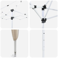 Produktbild för Pop-up Partytält 194 x 194 x 245 cm Gräddvit
