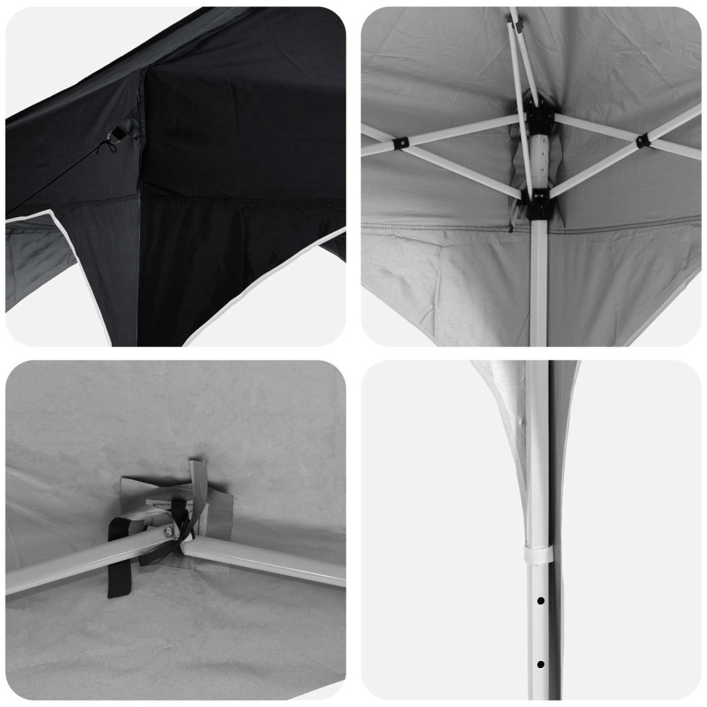 Produktbild för Pop-up Partytält 194 x 194 x 245 cm Antracit