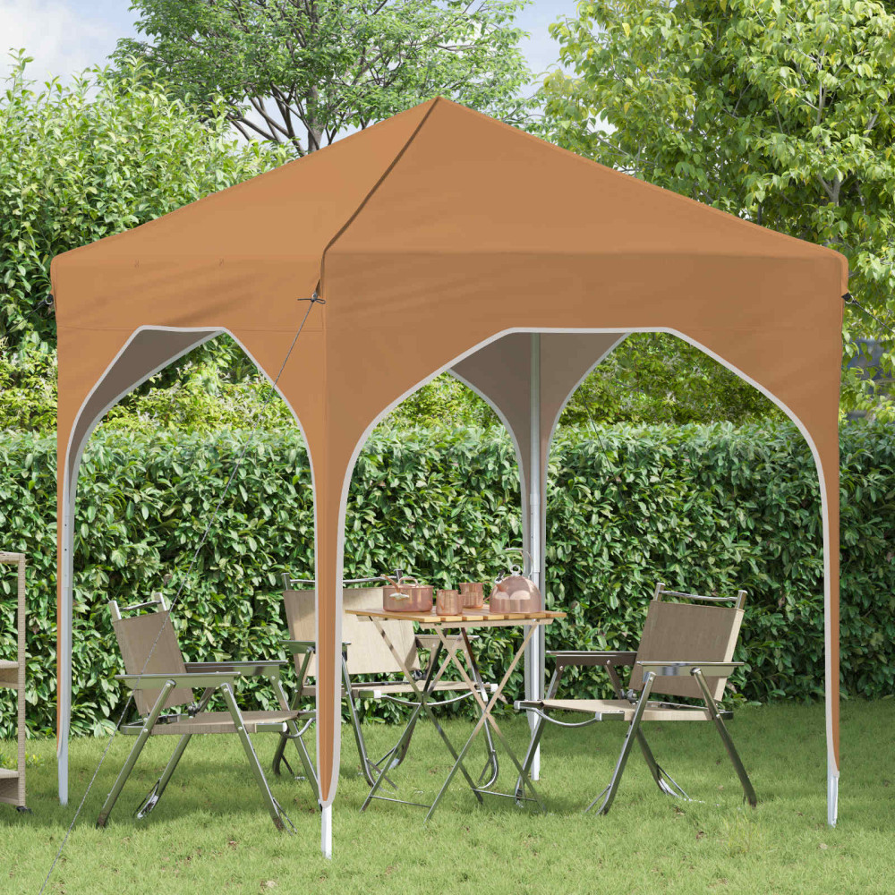Produktbild för Pop-up Partytält 194 x 194 x 245 cm Beige