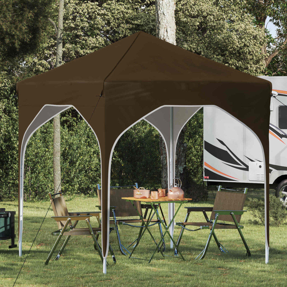 Produktbild för Pop-up Partytält 194 x 194 x 245 cm Taupe