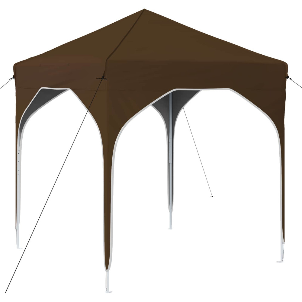 Produktbild för Pop-up Partytält 194 x 194 x 245 cm Taupe