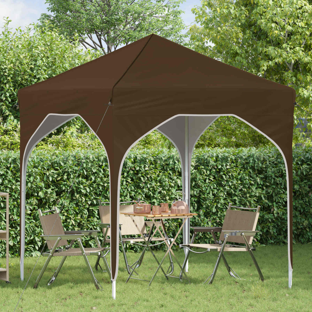 Produktbild för Pop-up Partytält 194 x 194 x 245 cm Taupe