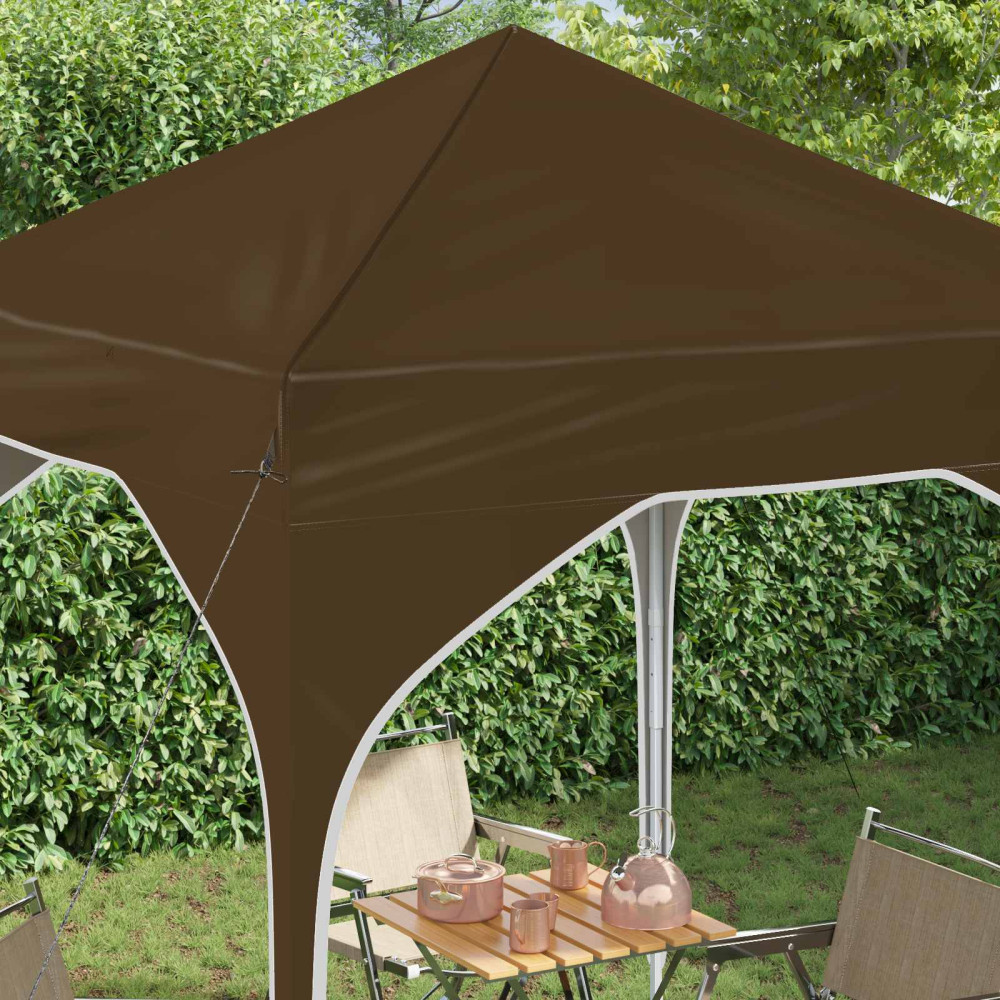 Produktbild för Pop-up Partytält 194 x 194 x 245 cm Taupe
