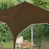 Produktbild för Pop-up Partytält 194 x 194 x 245 cm Taupe