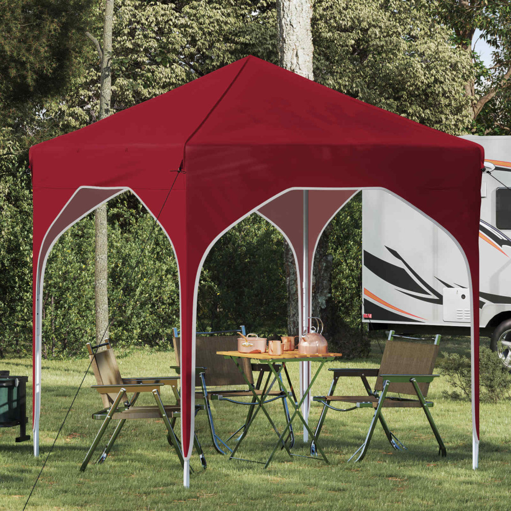 Produktbild för Pop-up Partytält 194 x 194 x 245 cm Vinröd
