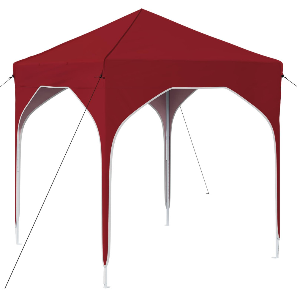 Produktbild för Pop-up Partytält 194 x 194 x 245 cm Vinröd
