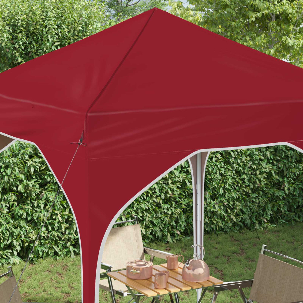 Produktbild för Pop-up Partytält 194 x 194 x 245 cm Vinröd