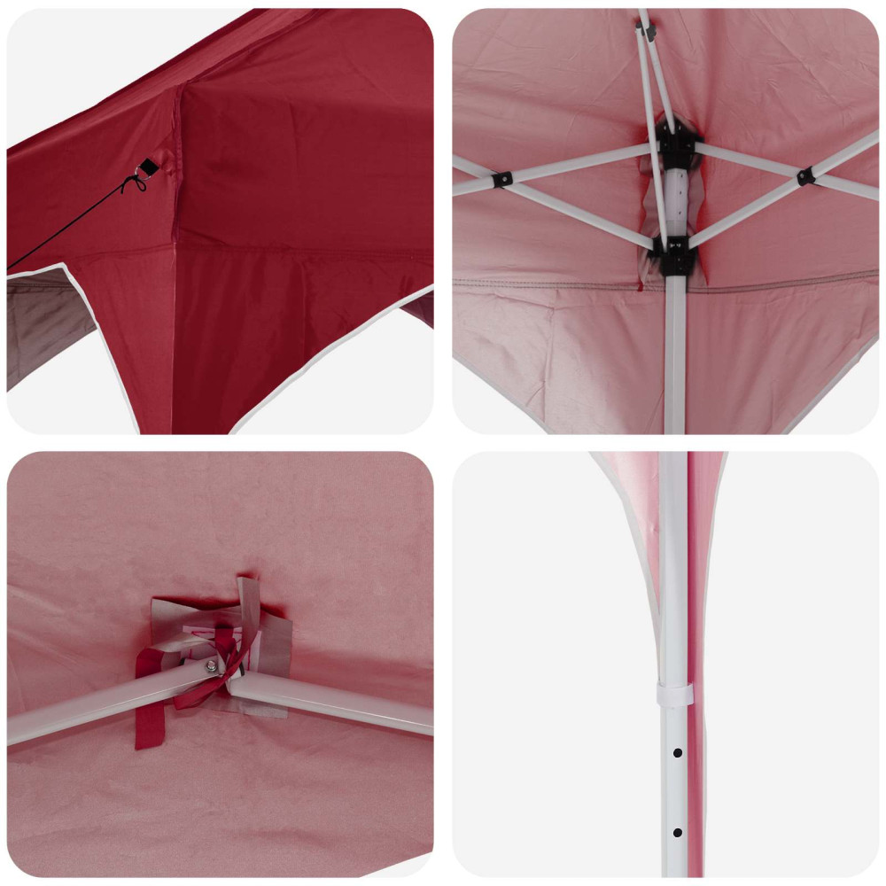 Produktbild för Pop-up Partytält 194 x 194 x 245 cm Vinröd