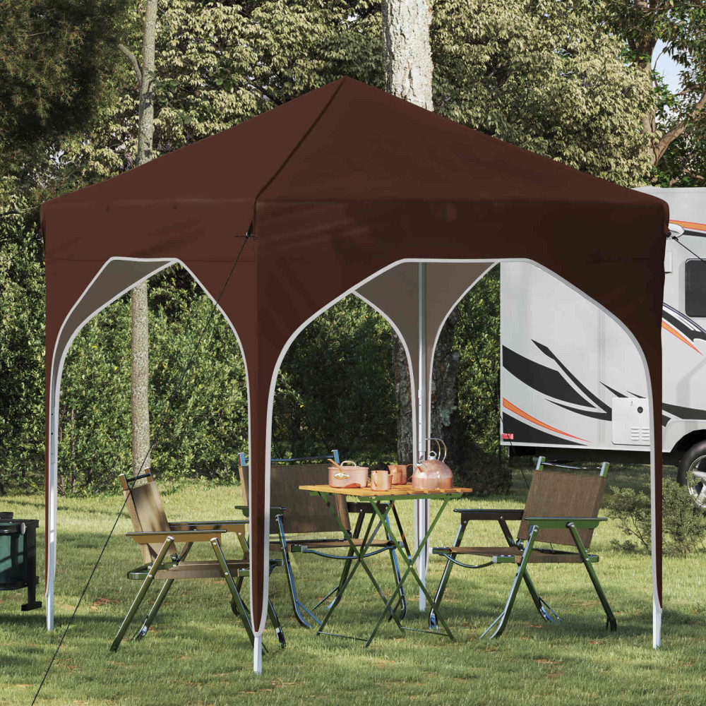 Produktbild för Pop-up Partytält 194 x 194 x 245 cm Brun
