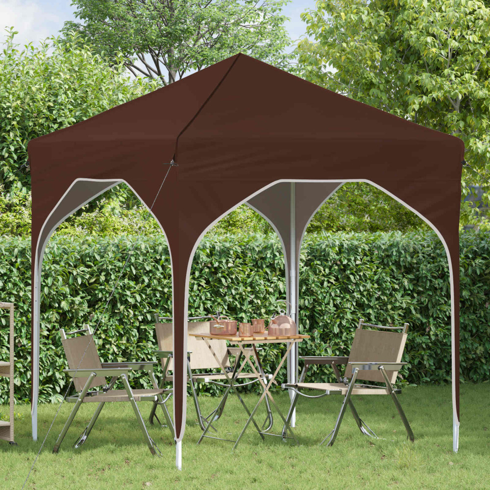 Produktbild för Pop-up Partytält 194 x 194 x 245 cm Brun