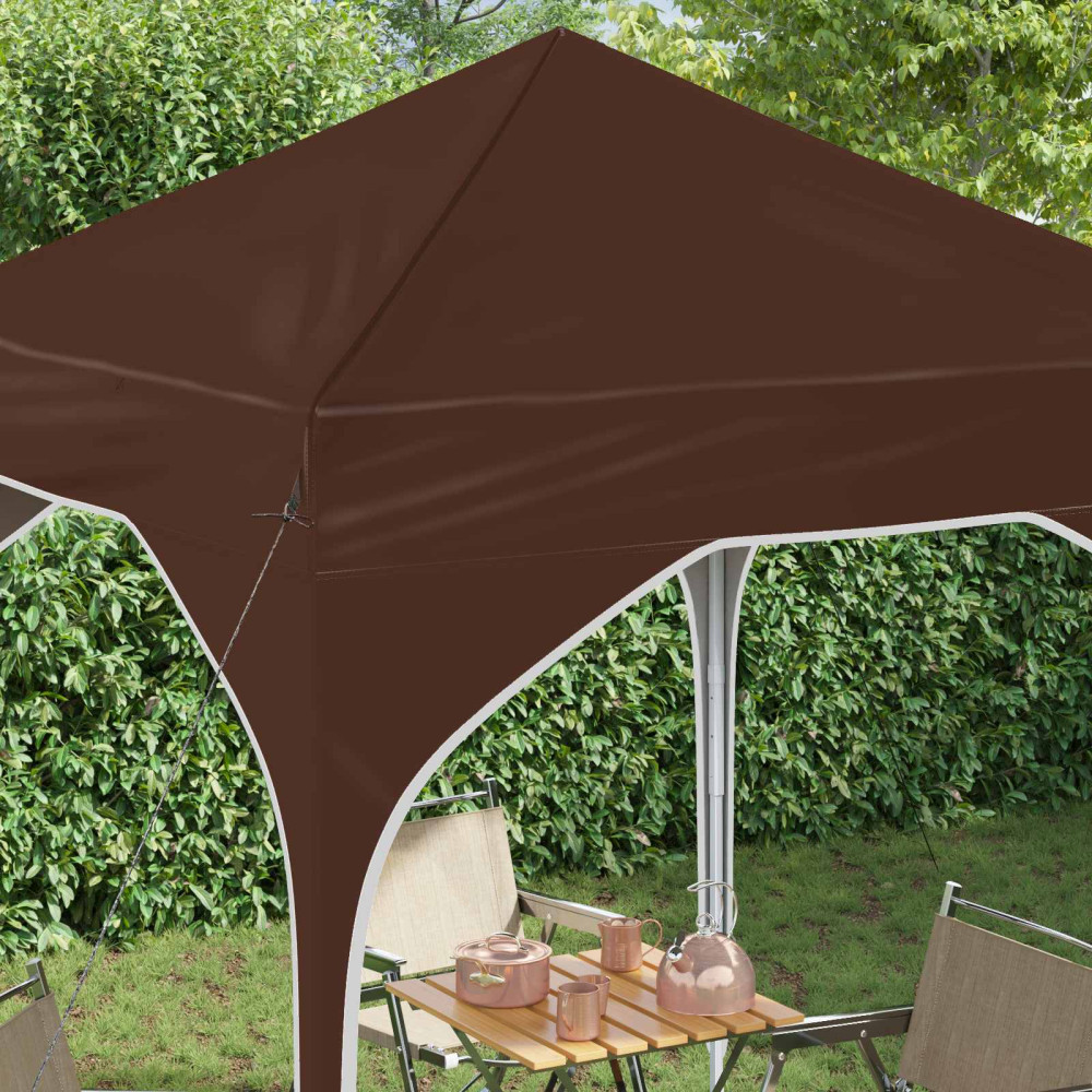 Produktbild för Pop-up Partytält 194 x 194 x 245 cm Brun