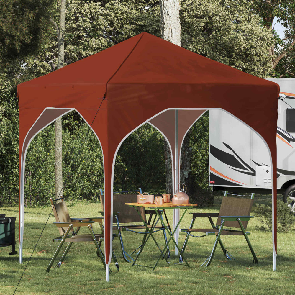 Produktbild för Pop-up Partytält 194 x 194 x 245 cm Terracotta