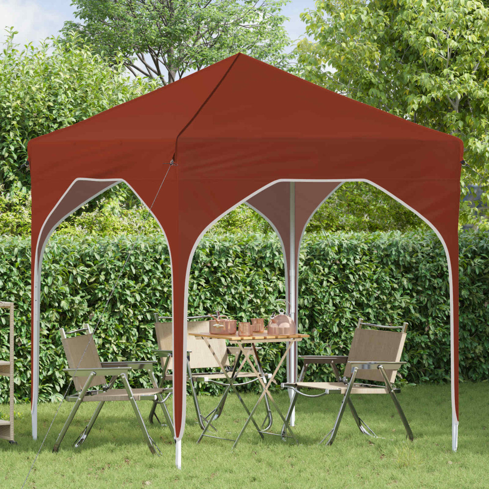 Produktbild för Pop-up Partytält 194 x 194 x 245 cm Terracotta