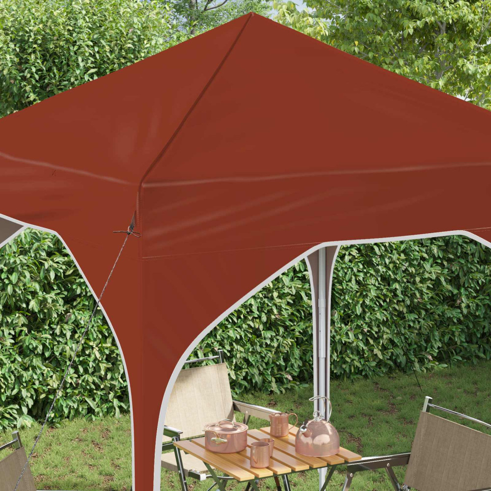 Produktbild för Pop-up Partytält 194 x 194 x 245 cm Terracotta