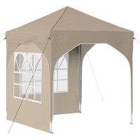 Produktbild för Pop-up Partytält 192 x 192 x 245 cm Gräddvit