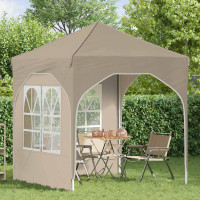 Produktbild för Pop-up Partytält 192 x 192 x 245 cm Gräddvit