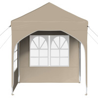 Produktbild för Pop-up Partytält 192 x 192 x 245 cm Gräddvit