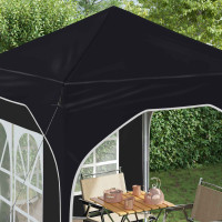 Produktbild för Pop-up Partytält 192 x 192 x 245 cm Antracit