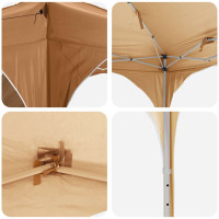 Produktbild för Pop-up Partytält 192 x 192 x 245 cm Beige