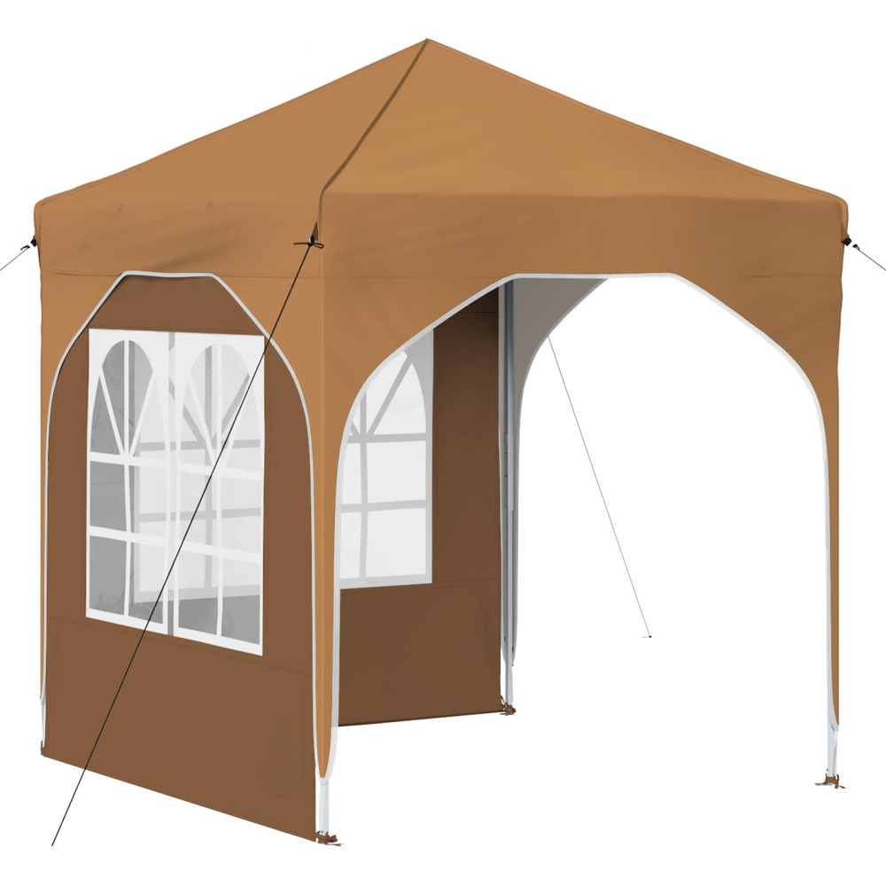 Produktbild för Pop-up Partytält 192 x 192 x 245 cm Beige