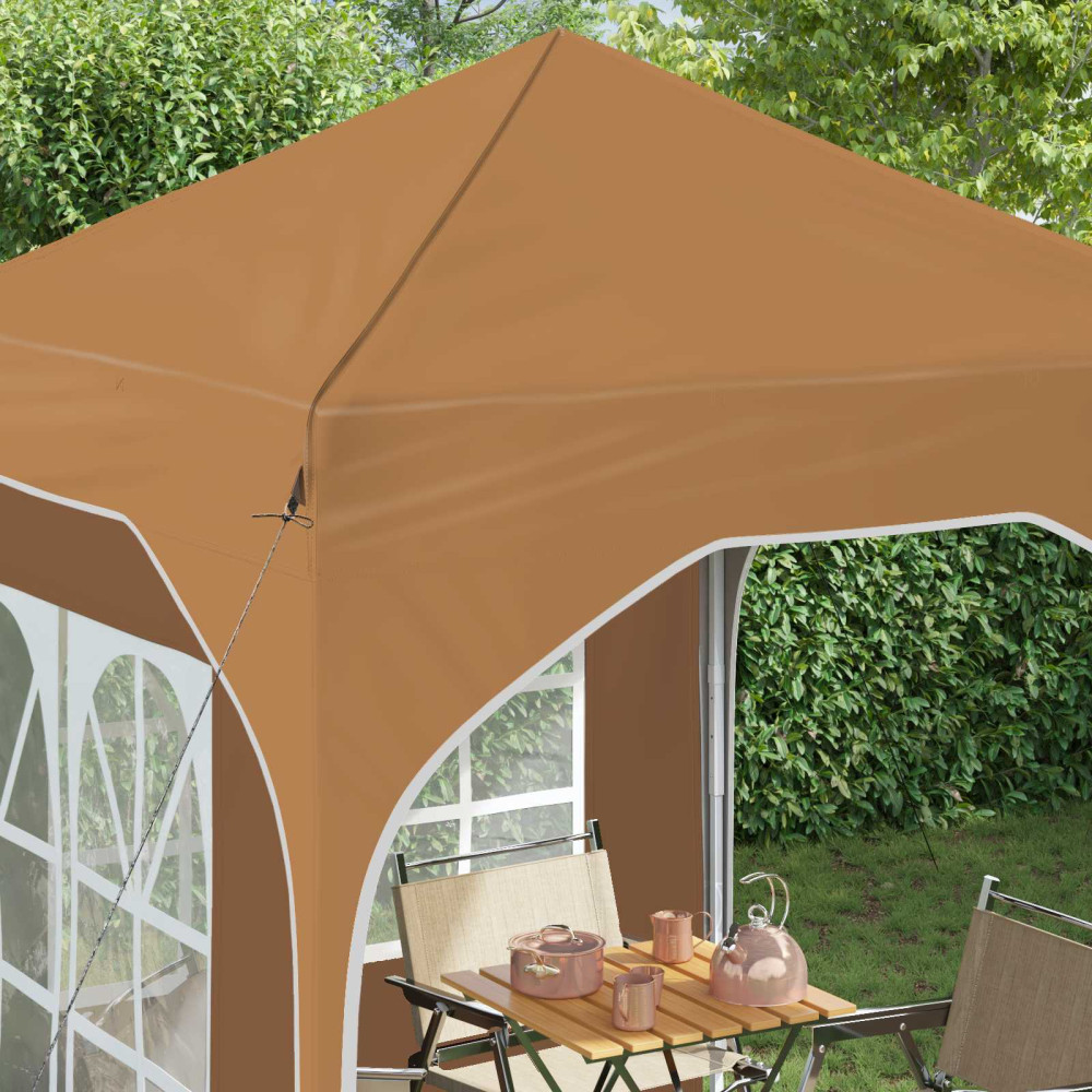 Produktbild för Pop-up Partytält 192 x 192 x 245 cm Beige