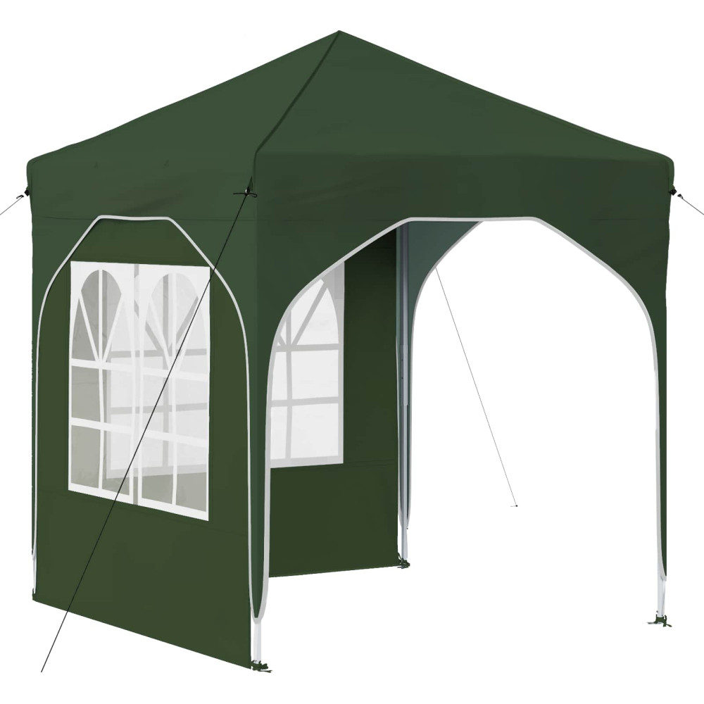 Produktbild för Pop-up Partytält 192 x 192 x 245 cm Grön