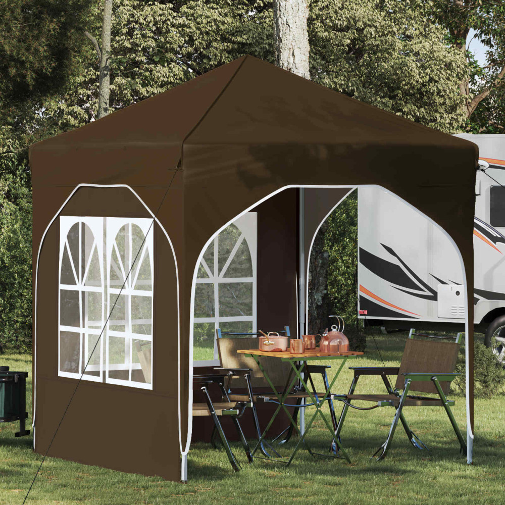 Produktbild för Pop-up Partytält 192 x 192 x 245 cm Taupe