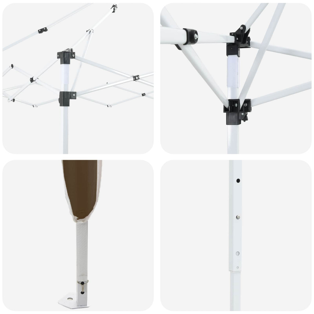 Produktbild för Pop-up Partytält 192 x 192 x 245 cm Taupe