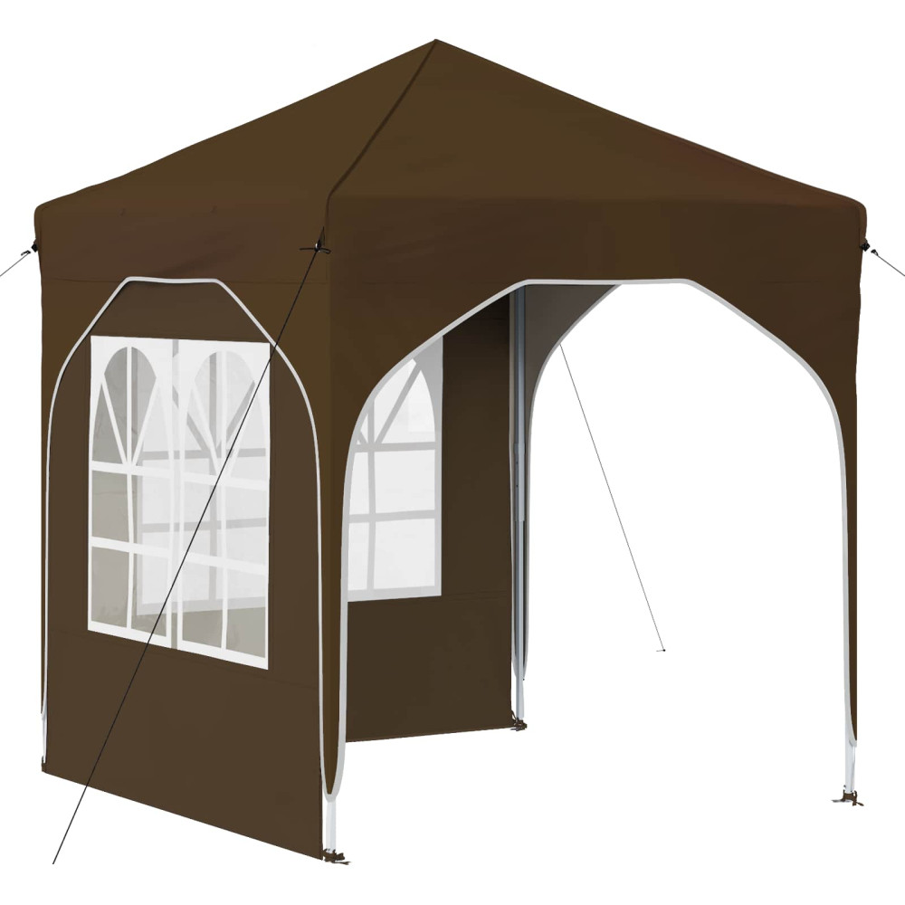 Produktbild för Pop-up Partytält 192 x 192 x 245 cm Taupe