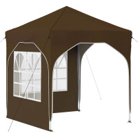Produktbild för Pop-up Partytält 192 x 192 x 245 cm Taupe
