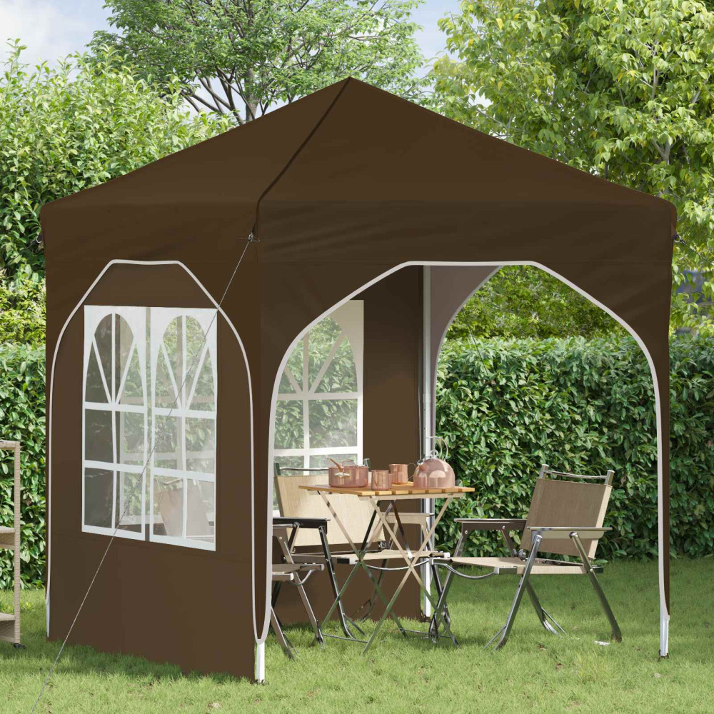 Produktbild för Pop-up Partytält 192 x 192 x 245 cm Taupe