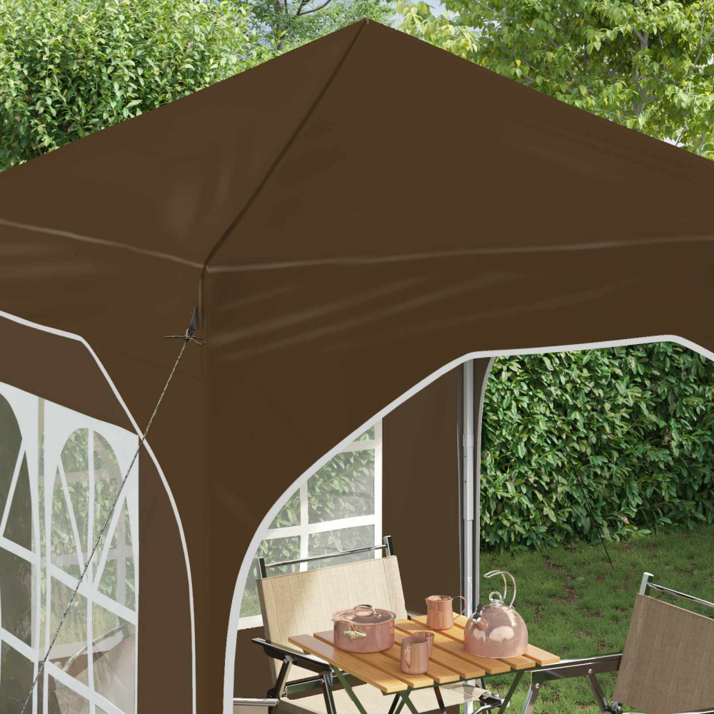 Produktbild för Pop-up Partytält 192 x 192 x 245 cm Taupe