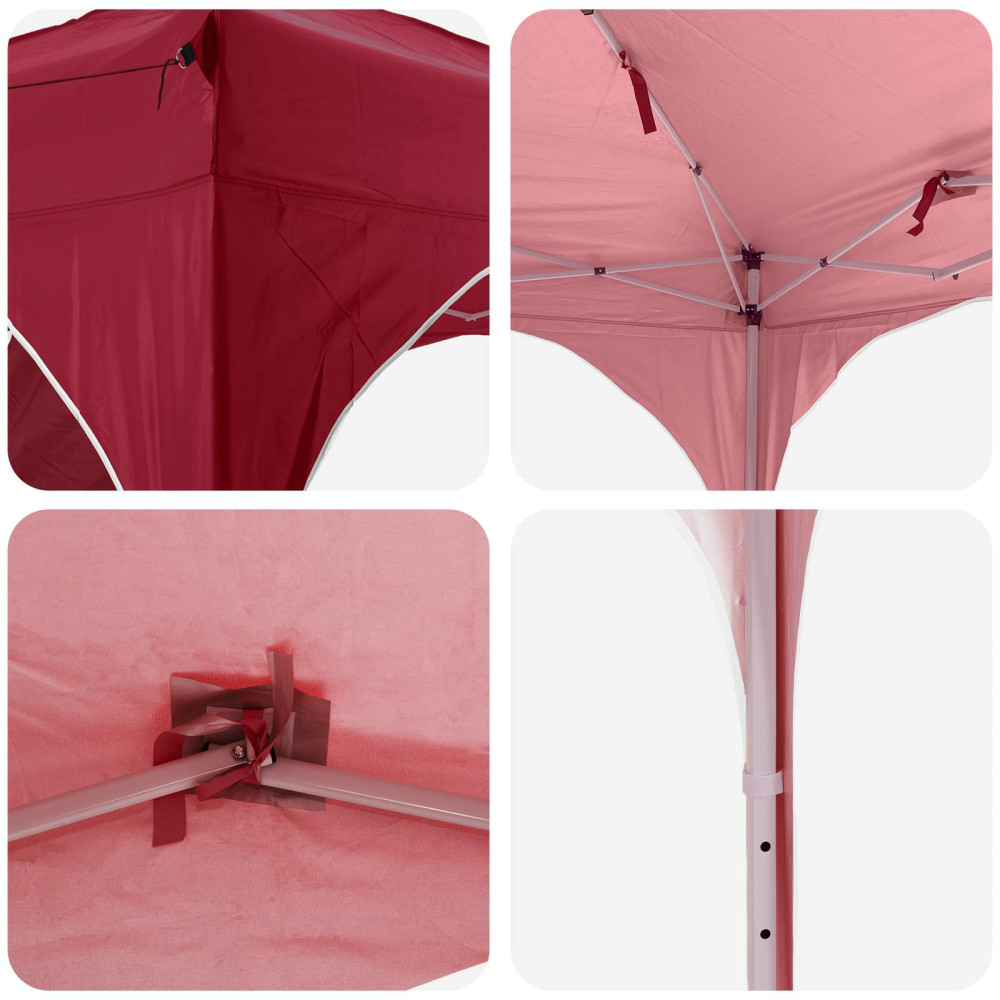 Produktbild för Pop-up Partytält 192 x 192 x 245 cm Vinröd