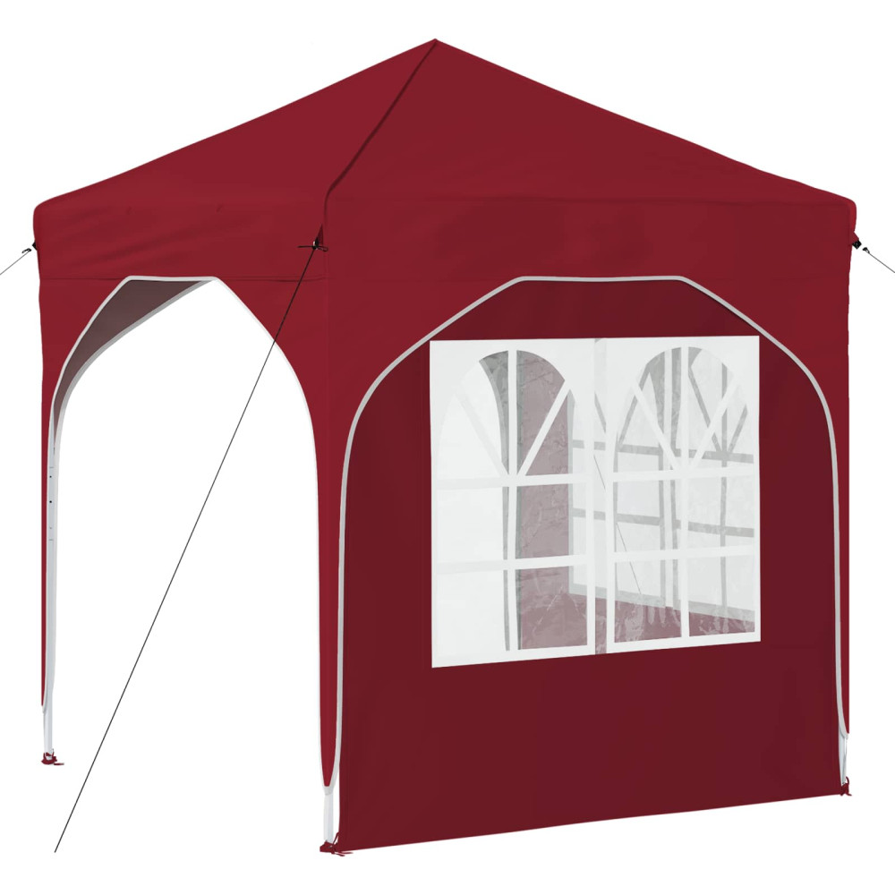 Produktbild för Pop-up Partytält 192 x 192 x 245 cm Vinröd