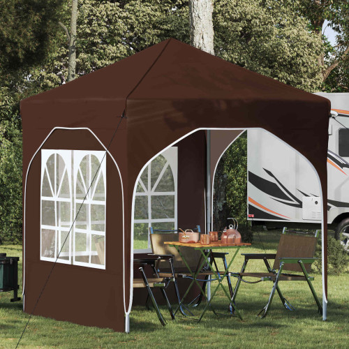 vidaXL Pop-up Partytält 192 x 192 x 245 cm Brun